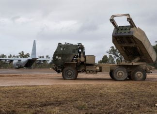 U.S. Marines demonstrate inter-service HIMARS quick fire missions in Thailand USMC HIMARS KC130J Talisman Sabre 20190706adf8611998 232