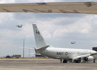 U.S. Navy accuses Chinese navy ship of using lasers against its P-8 aircraft USN P8A VP45 Balikatan 150417 N ZZ999 002 dvids1896582sm