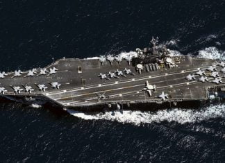 U.S. aircraft carrier captain pleads for crew to be taken off ship as virus spreads USN USS Theodore Roosevelt CVN 71 Pacific April 2017