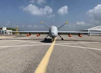 Elbit introduces Hermes 900 unmanned Search and Rescue capability to SE Asia Elbit HERMES 900 maritime SaR with 4 life rafts sm