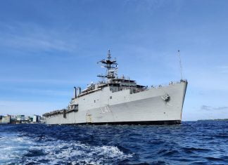 Indian Navy Completes “Operation Samudra Setu” INS Jalashwa departs Maldives