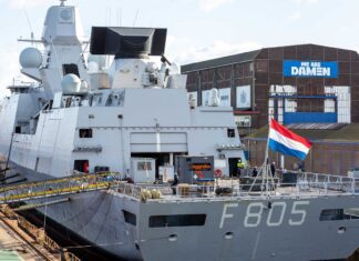 Damen Shiprepair Amsterdam readies HNLMS Evertsen for voyage to Japan Damen Shiprepair Amsterdam readies HNLMS Evertsen for voyage to Japan 3