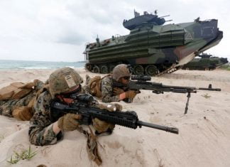 Saab Awarded U.S. Marine Corps Contract for Next- Generation Live Training Systems marines participate in an amphibious assault exercise as news photo 1617303504