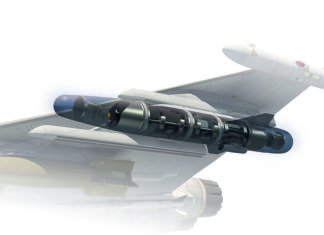 HENSOLDT develops multifunctional jammer to counter new threats AESA Jammer Pod underwing 1024x700
