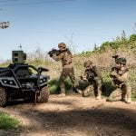 Elbit Systems Awarded a Contract to Provide Satellite-On-the-Move Systems to the IMOD Elbit Systems 6X6 ROOK UGV operating alonside soldiers