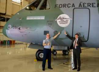 Embraer and FAB Celebrate Receiving the Full Operational Capability (FOC) for the C-390 Millennium multi-mission aircraft 20230403 FOC KC CCS03970 scaled