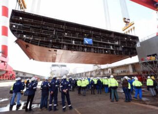 Keel laying ceremony for the first Polish SIGINT ship built at Remontowa Shipyard file photo the keel laying 114857