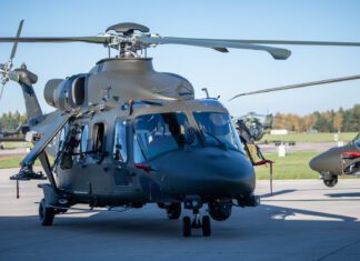 Polish Land Forces take delivery of their first AW149 helicopters 2 PL AW149s in Nowy Glinnik credits Polish MoD