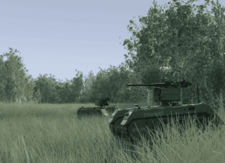 Milrem Robotics presents a new combat UGV THeMIS Combat HITROLE UGV 1