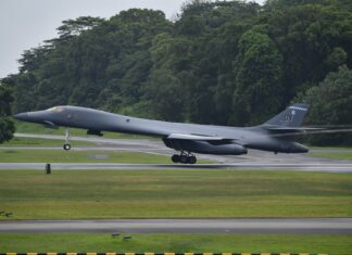 The Republic of Singapore Air Force’s A330 Multi Role Tanker Transport Conducts Air-to-Air Refuelling Training With United States Air Force B-1B Bombers 18jan24 nr photo1
