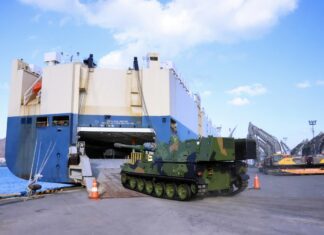 Hanwha Aerospace ships more K9 howitzer to Norway Photo 1 Additional K9 SPH are being prepared for shipment to Norway on December 15 scaled