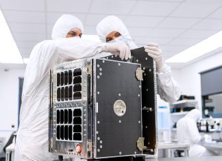 Kongsberg NanoAvionics Successfully Launches Satellite ARVAKER I Satellite Assembly. Credit Kongsberg NanoAvionics